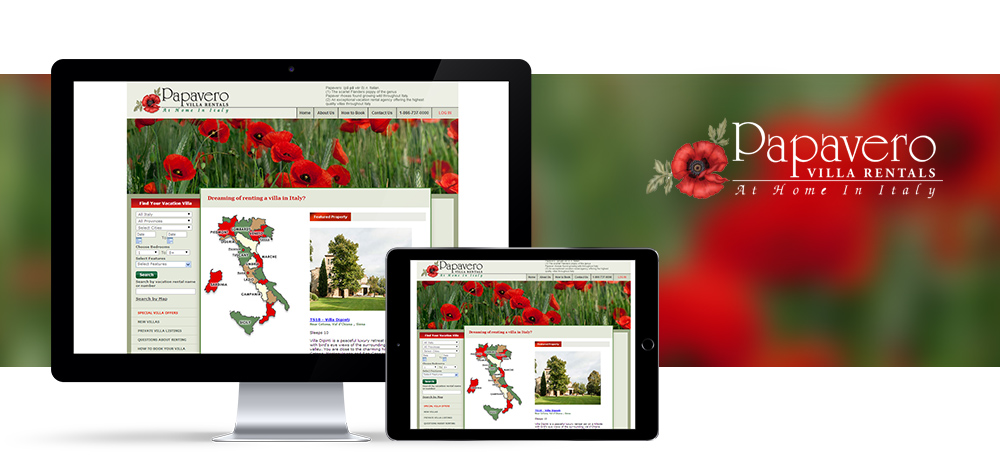 Screen Shots of Papavero Villa Rentals